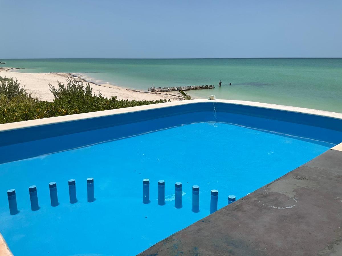La Casa Amarilla Frente Al Mar Villa Chelem Kültér fotó